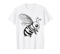 Honey bee Coloring and Paint it Yourself Value Graphic T-Shirt, Men, White, S