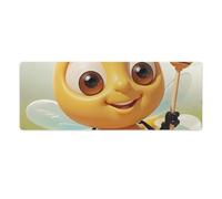 Honey Bee Desk Mat with Stitched Edges, Rubber Mouse Mat for Keyboard Mats Non-Slip Waterproof Desk Pad Office Supplies Large Gaming Mouse Pad for Home Work