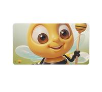 Honey Bee Desk Mat with Stitched Edges, Rubber Mouse Mat for Keyboard Mats Non-Slip Waterproof Desk Pad Office Supplies Large Gaming Mouse Pad for Home Work