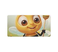 Honey Bee Desk Mat with Stitched Edges, Rubber Mouse Mat for Keyboard Mats Non-Slip Waterproof Desk Pad Office Supplies Large Gaming Mouse Pad for Home Work