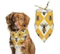 Honey Bee Dog Bandana Adjustable Pet Scarf Bib Cute Triangle Handkerchief for Dogs Cats Gifts