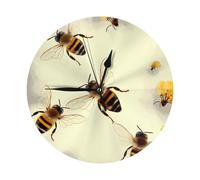 Honey Bee Elegant Round Wall Clock-Fashionable Round Clock Design Of Modern Home