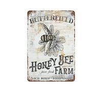 Honey Bee Farm Metal Signs Local Honey Baked Goods Rustic Large Farmhouse Sign, Custom Vintage Sign,Tin Signs Wall Decor Decor, Kitchen Decor, Country Farm Sign Bee Art 5.5x8inch