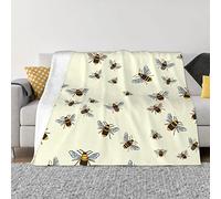 Honey Bee Fleece Throw Blanket For Couch - Thick Fuzzy Warm Soft Blankets And Throws For Sofa, Bedroom Blanket