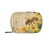 Honey Bee Flowers Daily Tablet Pill Organiser Weekly Pill Box 7 Day Travel Small for Medicine Vitamin Supplement