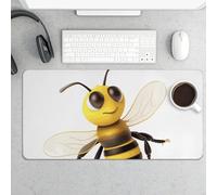 Honey Bee Gaming Mouse Pad 12x24 Inch Desk Pad Protector Waterproof Non-Slip Rubber Base Keyboard Mat Extra Large Desktop Mat for Office Home Computer Laptop Table Accessory