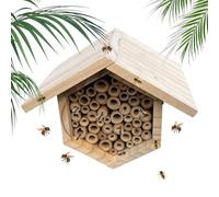 Honey Bee Hive,Hexagonal Wooden Beehive With Tubes - Bee Nesting Houses for Garden,for Yards Porches Lawn Outdoor Indoor Courtyards Balconies Terraces