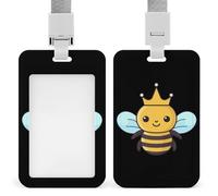 Honey Bee ID Badge Holder with Lanyard Name Card Holders for Nurse Teacher Officer