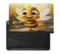 Honey Bee Passport Holder Cover Wallet RFID Blocking Leather Passport Wallet Passport Cover Passport Protector Credit Card Hold Travel Accessories
