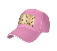 Honey Bee Pint Trucker Hat Baseball Cap, Baseball Cap Adjustable Sun Hat Golf Hats, Adjustable Classic Cap Pink