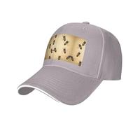 Honey Bee Pint Trucker Hat Baseball Cap, Baseball Cap Adjustable Sun Hat Golf Hats, Adjustable Classic Cap Gray
