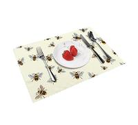 Honey Bee Placemats Set Of 4 Home Dining Gifts Non-Slip Table Mats Heat Resistant Table Placemats 45x30 Cm