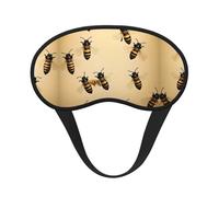 Honey Bee Print Fashion Sleep Mask, Blackout Eye Mask,Sleeping Eye Mask Suitable for Travel/Yoga/Nap