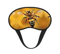 Honey-Bee Print Fashion Sleep Mask, Blackout Eye Mask,Sleeping Eye Mask Suitable for Travel/Yoga/Nap