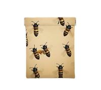 Honey Bee Print Leather Coin Purse, Small Change Pouch Wallet,Squeeze Coin Purse Pouch For Men Women, Honey Bee, One Size, Fashion