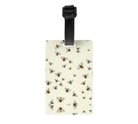 Honey bee. Print Multi-Use PVC Luggage Tag Versatile ID Holder for Strollers and Bags Practical Travel Accessory