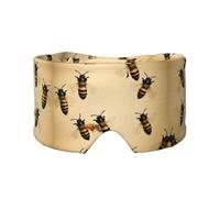 Honey Bee Print Sleep Eye and Ear Muffs for Sleeping with Adjustable Strap for Travel Nap Shift Work Office