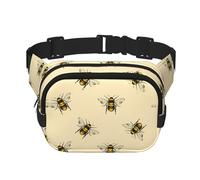 Honey Bee Print Stylish and Practical Waist Bag,Adjustable,Perfect for Travel,and Outdoor Activities