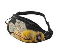 Honey bee Printed Fanny Pack for Men Women Crossbody Waist Bag Pack Bum Bag with Adjustable Strap for Hiking Running Travel Cycling