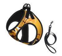 honey-bee printing Dog Harness with Leash Set, Step-in Breathable Puppy Cat Dog Vest, No Pull Adjustable Puppy Harness