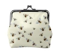 Honey Bee. Printing Small Coin Purse, Lightweight Travel Wallet for Sightseeing Tours and Shopping Sprees