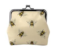 Honey Bee Printing Small Coin Purse, Lightweight Travel Wallet for Sightseeing Tours and Shopping Sprees