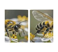 Honey Bee PU Leather Passport Holder, Multiple Pockets Passport Cover, Travel Document Organizer for Men Women