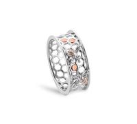 Honey Bee Silver Honeycomb Ring Clogau Metallics P