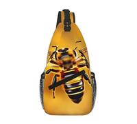 Honey-Bee Sling Chest Bag For Men And Women Small Shoulder Bag Waterproof Mini Crossbody Daypack For Hiking