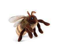 European Honey Bee Plush Stuffed Animal Toy - Realistic Soft Bee Cuddle Toy for Kids & Wildlife Lovers - Collectible Soft Plush - All Ages Educational Play, Yellow, Black, Brown