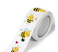 Honey Bee Stickers Roll - Honey Bee Envelope Sealing Decals,Bee Decal Decorations for Teachers Students Water Bottles Laptop Birthday Wedding Party