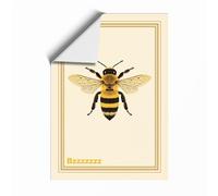 Honey Bee Study Botanical Unframed Wall Art Print A2 (59.4×42cm), Wall Decor for Living Room, Bedroom, Office & Home, Art Gift