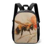 Honey Bee Watercolor Casual Daypack Daily Backpacks Travel Shoulder Bag with Adjustable Straps for Women Men