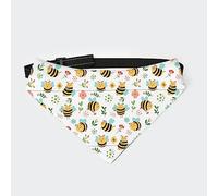 Honey Bees Dog Bandana Collar Pet Triangle Scarf Cat Kerchief with Adjustable Buckle