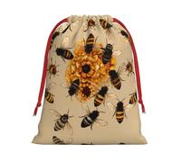 Honey Bees Ultra Soft Velvet Gift Bag, Comfortable To The Touch, Reusable