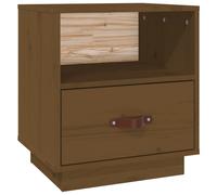 vidaXL Bedside Cabinet Honey Brown 40x34x45 cm Solid Wood Pine