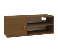 vidaXL Wall Cabinet Honey Brown 80x30x30 cm Solid Wood Pine, Brown