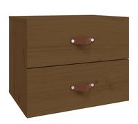 (Honey brown, 1) vidaXL 1/2x Wall-mounted Bedside Cabinet Floating Bedside Unit Multi Colours