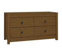 (Honey brown, 100 x 40 x 54 cm) vidaXL Side Cabinet Side Table Storage Cupboard Sideboard Solid Wood Pine