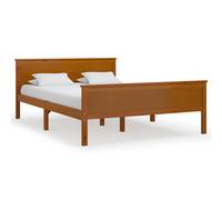 vidaXL Bed Frame Honey Brown Solid Wood Pine 120X200 cm, Brown