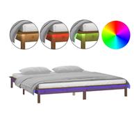 (honey brown, 140 x 200 cm) vidaXL Solid Wood LED Bed Frame Home Bedstead Platform Bed Multi Colours/Sizes
