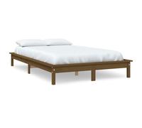 Vidaxl Bed Frame Honey Brown 140X200 Cm Solid Wood Pine, Brown