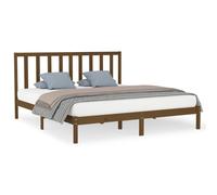 (honey brown, 200 x 200 cm) vidaXL Solid Wood Bed Frame Bedroom Bedstead Bed Base Multi Colours/Sizes