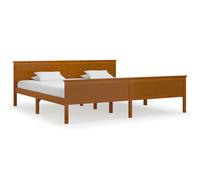 vidaXL Bed Frame Honey Brown Solid Wood Pine 200x200 cm (322194), Brown