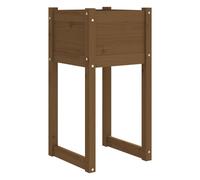 (Honey brown, 40 x 40 x 81 cm/1) vidaXL 1/2x Solid Wood Pine Planter Raised Bed Flower Box Multi Colours/Sizes