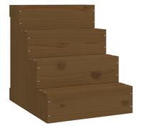 (Honey brown, 40 x 49 x 47 cm) vidaXL Solid Wood Pine Pet Stair Wooden Pet Ladder Dog Stair Multi Colours