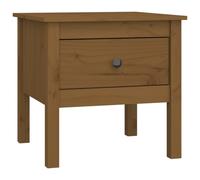 Vidaxl Side Table Honey Brown 50X50X49 Cm Solid Wood Pine, Brown