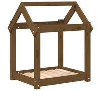 vidaXL Dog Bed Honey Brown 61x50x70 cm Solid Wood Pine, Brown