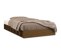 (honey brown, 75 x 190 cm) vidaXL Bed Frame Home Wooden Bedstead Bed Base Mattress Foundation Solid Wood