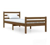 (honey brown, 75 x 190 cm) vidaXL Solid Wood Bed Frame Bedroom Bedstead Bed Base Multi Colours/Sizes